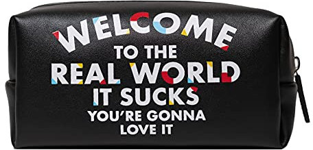 Grupo Erik: Astuccio Nero Friends Serie TV | Astuccio Portapenne personalizzato di Friends 20 x 9 x 10 cm, Astuccio portapenne con cerniera, Borsello nero, Friends Gadget