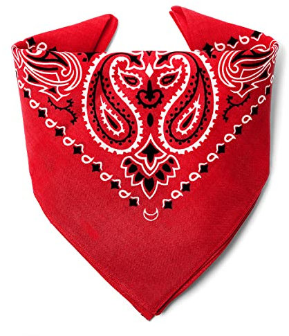 Karl Loven - Rotes Bandana - Paisleymuster - 100% Baumwolle - Dicker Stoff - 20 Exklusivfarben