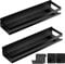 Kallrra Duschablage ohne Bohren 2 Stück Duschregal Schwarz ohne Bohren, Φ30cm Badezimmer Regal/Organizer, Badregal ohne Bohren mit 6 Haken, Duschkorb für Shampoo und Duschgel
