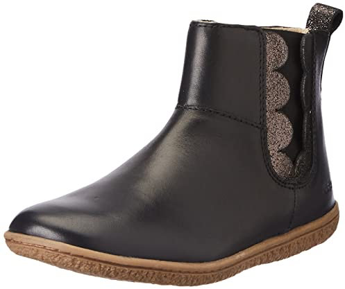 Kickers Vetudi, Stivali Chelsea Bimba 0-24, Nero Metallizzato, 25 EU