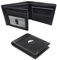 doeboe Airtag Portefeuille, Smart Airtag Wallet avec Poche à Monnaie, Blocage RFID de Crédit Wallet for Homme, Véritable Portefeuille à Trois Volets en Cuir Compatible avec Airtag