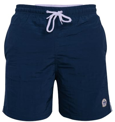 D555 Navy Full Length Swim Shorts - Men's