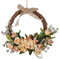 Ghirlanda di fiori per porta artificiale, per tutto l'anno, moderna, decorativa, da parete, naturale, da appendere alla parete