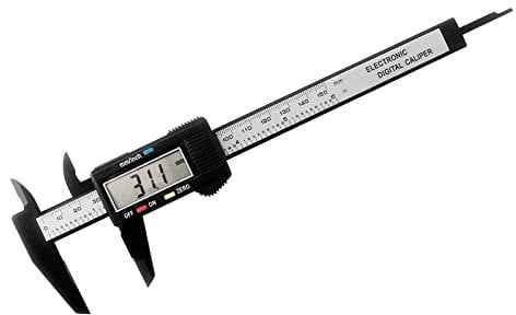 Electronic Digital Vernier Caliper, 0-150mm/0-6'' Carbon Fiber Micrometer w/LCD, Inch MM Fraction Conversion, Auto-off Tools External, Internal, Depth & Pitch Measurements, MS00004