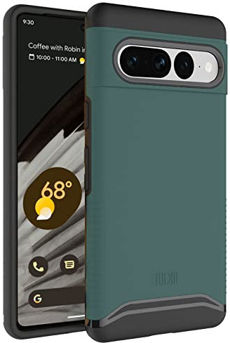 TUDIA DualShield Designed for Google Pixel 7 Pro Case, [Merge] Shockproof Dual Layer Military Grade Slim Heavy Duty Raised Edge Protection for Pixel 7 Pro Phone Case Cover (Hunter Green)