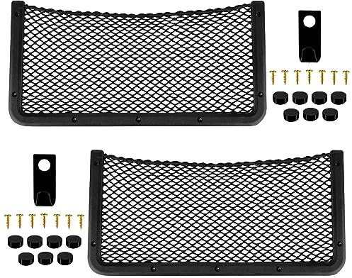 GIGIIS Elastisch Kofferraum Netztasche 2 Stück 41 x 21cm Universal-Auto-Netz-Organizer Gepäcknetz Multifunktional Aufbewahrungsnetz für Wohnmobil Wohnwagen