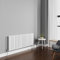 NRG 600x1416mm Gloss White Radiator Horizontal Oval Panel Bathroom Designer Single Rad Central Heating