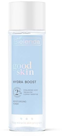 Bielenda Good Skin Hydra Boost Feuchtigkeitsspendendes Tonikum Hyaluronsäure, Trehalose, Tripeptid, 200 ml