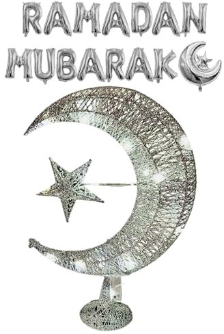 Lampada da tavolo decorativa, alimentata a batteria, a forma di mezzaluna, a LED, calda, per casa, camera da letto, comodino, scrivania, decorazione luna, stella, Ramadan, lampada da scrivania lunga