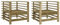 vidaXL Gartenstuhl 2 STK., Modular Gartenmöbel Lounge, Holzstuhl Stuhl für Garten Terrasse Balkon, Gartensessel Balkonstuhl, Kiefernholz Imprägniert