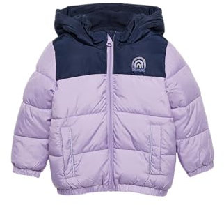 s.Oliver Wattierte Jacke mit Glitzer-Print und Fleecefutter
