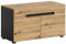 xonox.home Garderobe Canu Sitzbank Bank Garderobenbank Flurbank Truhe Schuhregal in Front Artisan Eiche Nb., Korpus Basalt grau Nb., Abs. Artisan Eiche Nb.ca. 80x45x37 cm