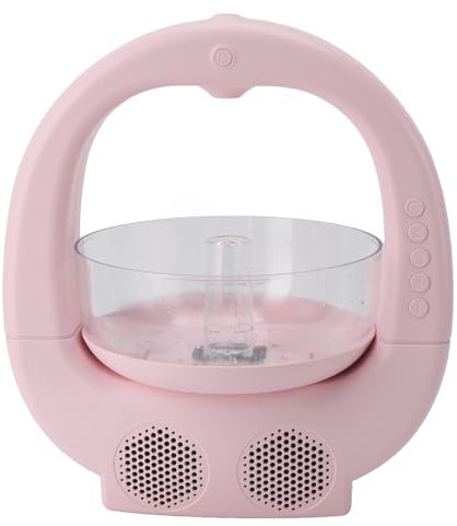 Cool Mist Luftbefeuchter, 700 Ml Anti-Schwerkraft-Wassertropfen-Luftbefeuchter mit Aquarium, Umgebungslicht und Zwei Lautsprechern,Leise Ultraschall-Luftbefeuchter für