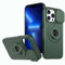 Rdyi6ba8 for iPhone 13 Pro Max Case, Camera Cover with Magnetic 360°Rotate Ring Stand Shockproof Protection 2 in 1 Matte Hard Back & Silicone Edge Phone Case for iPhone 13 Pro Max - Green