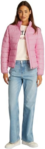 Tommy Jeans Donna Piumino Essential Tape Lucido, Rosa (Pink Sugar), S