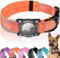 AgoumLux Airtag Hundehalsband, Air Tag Wasserdicht Hundehalsband mit Airtag Halter, Reflektierendes Airtag Halsband Hund mit Weicher Polsterung für Kleine, Mittlere und Große Hunde, Orange, S