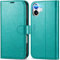 TUCCH Case for iPhone 16 (6.1) 2024, Magnetic PU Leather Wallet Foldable Folio Case with [Viewing Stand]Flip Cover[Shockproof TPU][RFID Blocking][Credit Card Holders]Compatible with iPhone 16, Cyan