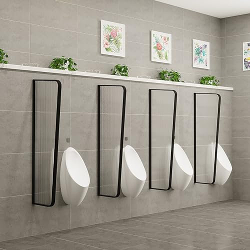 Urinal-Trennwand, Toilettentrennwand für öffentliche Toiletten für Männer, Urinal-Trennwand, Schutzwand für Urinal-Sichtschutz an Schulen/Kindergärten/öffentlichen Orten (Farbe: Schwarz, Grö