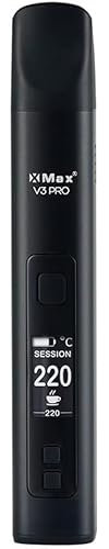 Xmax V3 Pro Dry Herb Vaporizer Kit - Herbs, Concentrate & Oil, Isolated Air Path, Removable Battery, Aluminium Body, USB-C - Four Colours (Black)
