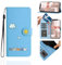 Jeffene for iPhone 16 Pro Max (6.9 inch) Case,PU Leather Flip Wallet Cover with [Kickstand][TPU Inner Shell][Card Holder],Blue&Cat