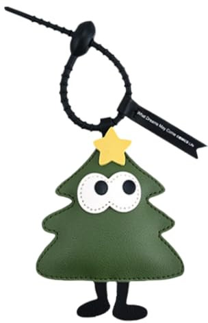 AXFEE Porte Clé avec Arbre de Noël, lés pour adolescentes et filles, Cadeau Noel, Porte Clé de Matière cuir