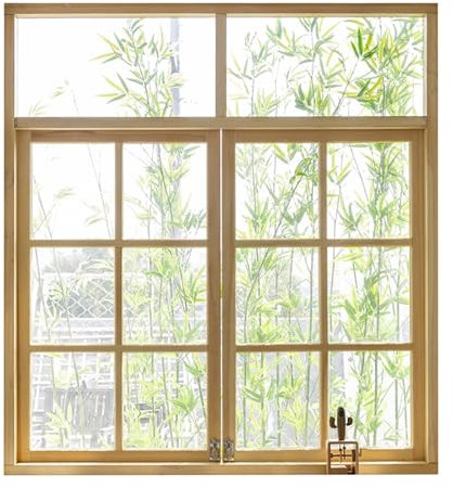 HJLKDYM Viejo Ventana Madera De Granero Fromms con Templado Vaso, Rústico De Madera Ventanas, Madera Ventana Firme con Apertura-Bóers para Viviendo Habitación(60x60cm)