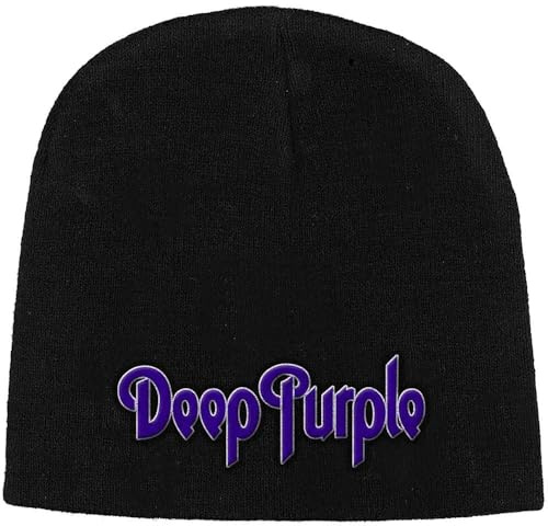 Deep Purple Unisex Erwachsene Logo Beanie (Einheitsgröße) (schwarz)