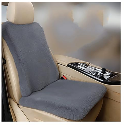 Ggwqoops Sitzschoner Universal Auto Sitzbezug Sitzkissen 9 Farben Winter Warm Kunstfell Plüsch Winter Warm Innen Autositzbezüge(2PCS-Gray)