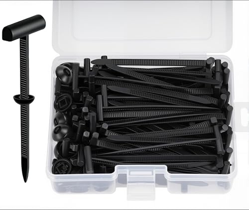 100 pezzi Universali Nylon Fascette Plastica, Autobloccanti Fibbie Stringicavo, Resistenti ai Raggi UV, Fissaggio rapido e foro, per riparazioni quotidiane, casa, giardino, auto, Nero(90 * 20mm)