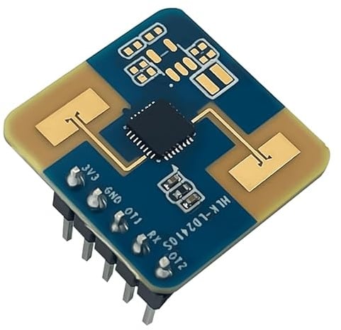 Paradisetronic.com LD2410S Module de capteur de présence, 24 GHz, ultra faible puissance (0,1 mA), détection de personnes debout et de micro-mouvements, portée de 10 m, capteur radar à ondes