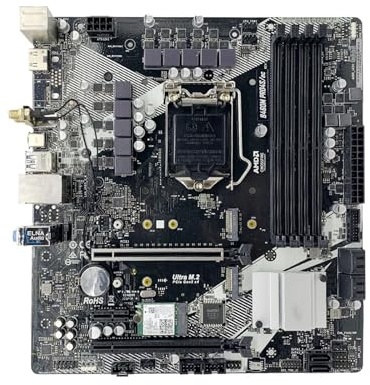 Scheda madre Fit For ASRock B460M PRO4S/AC LGA1200 4xDDR4 128 GB M.2 Supporta processori Intel Core di decima generazione i9-10900KF i7-10700K i5-10600 scheda madre