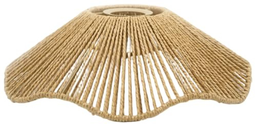 Pantalla de lámpara con forma de flor bohemia rústica tejida, colgante de techo, lámpara de araña para decoración de pasillo, dormitorio y cocina