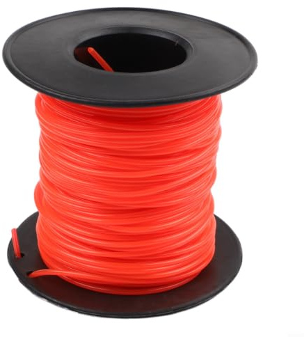 Filo rotondo per decespugliatore, 2,7 mm, 50 m, in nylon, arancione, per tagliare l'erba, adatto a benzina elettrica per decespugliatori, cura del giardino