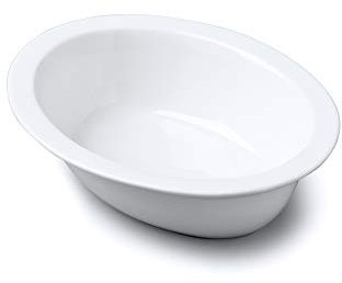 Wm Bartleet & Sons Traditional Porcelain Individual Serving Oval Pie Crust Dish, 18cm – White, T266