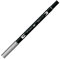 Tombow ABT-N75 Fasermaler Dual Brush Pen mit zwei Spitzen, cool grey 3, 1 Stück (1er Pack)