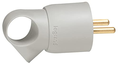 Legrand Annela LEG50103 - Clavija macho (2 pines y toma de tierra, con anilla, 16 A)