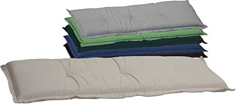 Beo Bankauflage 145 x 45 cm Waschbar Ascot | Premium-Qualität Made in EU | Atmungsaktive Gartenbank Auflage nach Öko-Tex Standard | UV-beständige Sitzauflage Bank | Auflage Bank in Beige