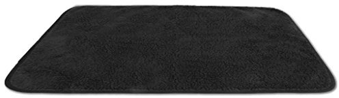 Bestlivings Schwarze Tierdecke Lammflor 80x120 cm