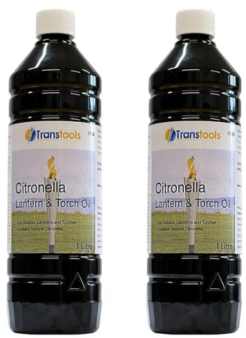 2 x Transtools Citronella Lantern, lamp and Torch Oil - 1 Litre