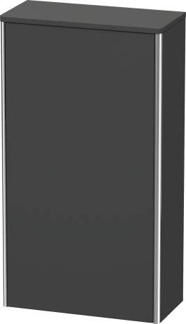 Duravit XSquare Halbhochschrank 50,0x23,6 cm, 1 Tür, Anschlag Links, 2 Glasfachböden, Farbe (Front/Korpus): Dolomiti Grey Hochglanz Lack - XS1303L3838