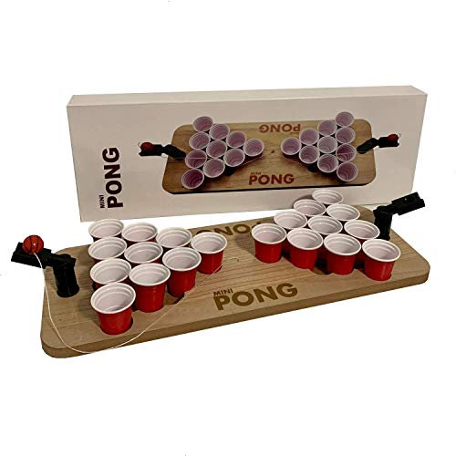 trooplex Shot Pong: ampliación Ideal para los Amantes de la Cerveza Pong. Mini Beer Pong Ideal para Fiestas, Festivales como Regalo o para precalentar, Juego de Beber para Cortos, 20 Vasos Redcups