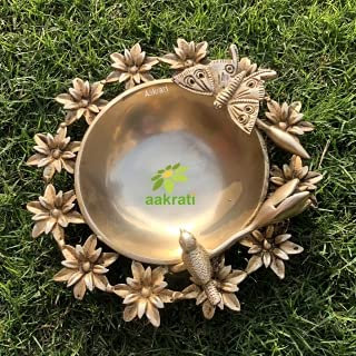 Aakrati Urli Lotusblatt für Diwali Dekor Wohnzimmer Deko für Mitteltisch Diwali Geschenk Einweihungsgeschenk