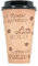 ECODESIGN-US 20 Ounce Disposable Paper Coffee Cups with Black Lids - 50 Sets - Coffee Latte Macchiato To Go Large Portion