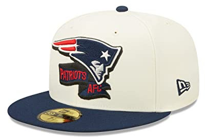 New Era New England Patriots NFL 2022 Sideline Chrome White 59Fifty Basecap 8