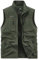 Oralidera Herren Outdoor Weste mit Vielen Taschen Anglerweste Safariweste Jagdweste Multifunktionsweste Freizeit Ärmellose Jacke Leicht Sommer Weste, Grün, M