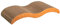 AQPET Banana Griffoir en Carton Vague pour Chats Adultes, Grands et Petits, Tapis avec grattoir en Carton et enveloppe d'herbe à Chat prête, Accessoires et Jeux pour Animaux de Maison, Orange