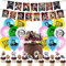 Deko Geburtstag,34Pcs Party Deko,Geburtstagsdeko Anime,Luftballons,Tortendeko,Banner Cake Topper Kuchen Deko,Theme Birthday Decorations