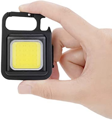 RANRAO Mini Linterna LED Portátil, Luz de Trabajo Bolsillo llaveros antorcha USB Recargable 800 lúmenes, Linterna Magnética Multifuncional de Bolsillo Luz de Emergencia para Reparación Campamentos