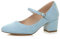 AJVANI Womens Ladies mid Block Heel Strap Work Evening Party Mary Jane Court Shoes Size 8 41