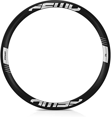 BUSEB Fahrrad Rad Aufkleber Rennrad Rad Aufkleber FFWD F4R Carbon Ring Aufkleber Felgen Dekoration Fahrrad Aufkleber Zubehör (Color : Silver)